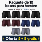 Kit 10 bóxers de fibra de bambú - Paga 5 y llévate 10